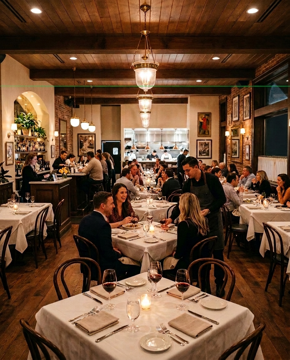 Warm restaurant interieur
