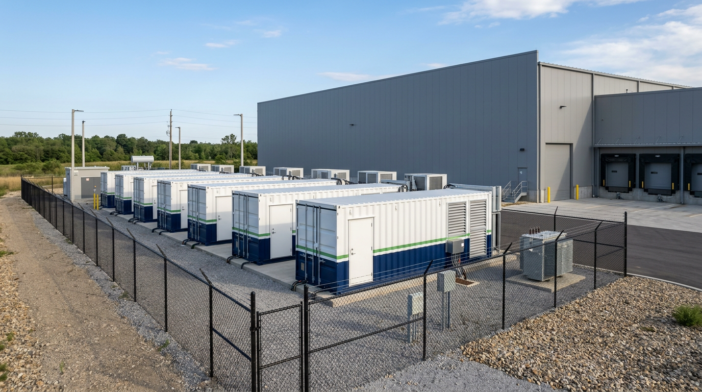 Batterijopslag containers